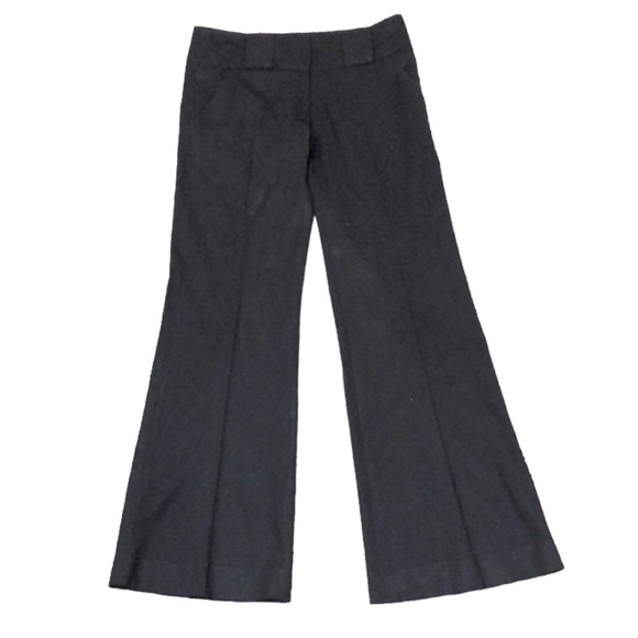 Diane Von Furstenberg Bootcut Pants Size 2 Black 11” High Rise - Picture 1 of 9